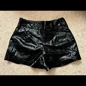 Faux Croc Leather Skort